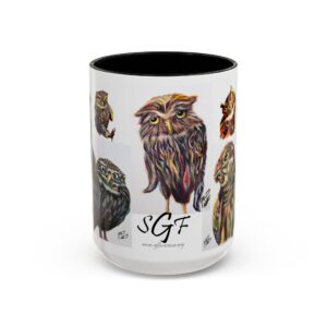 Coffee Mug - Cute Colorful Funny Owls Collection